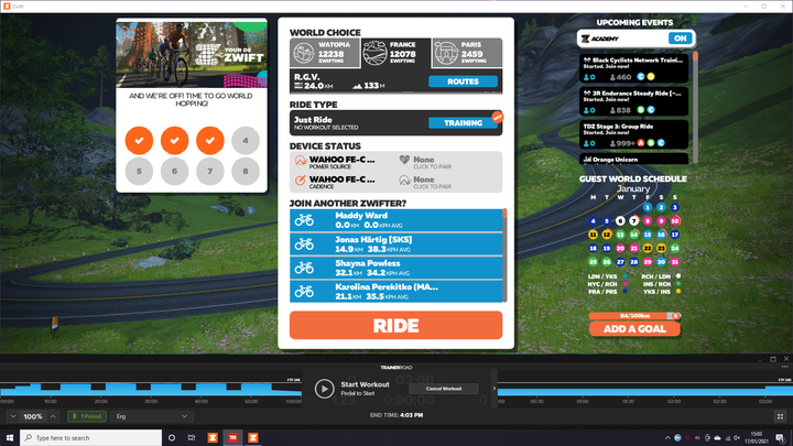 How to run Zwift and Trainer Road at the same time